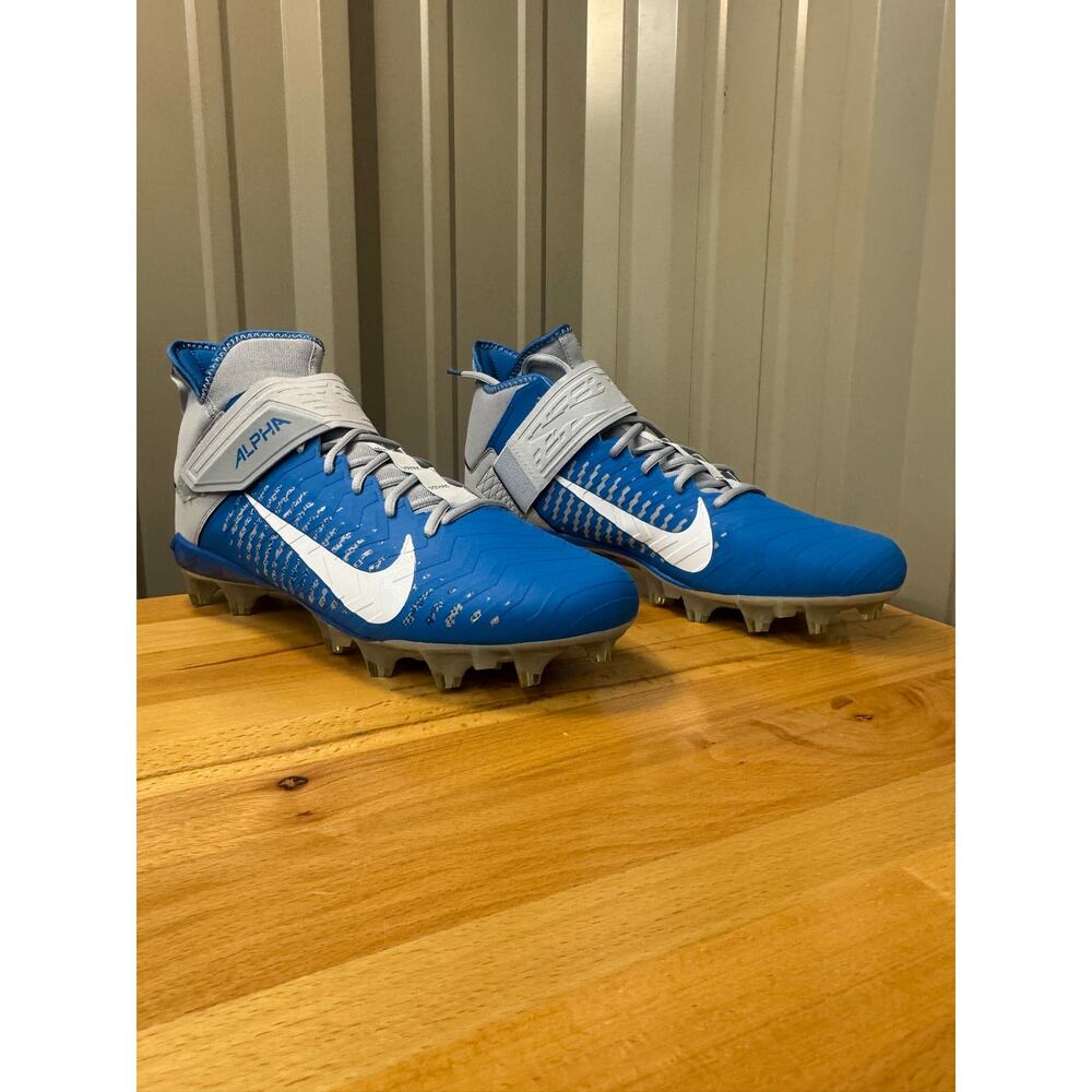 Nike Alpha Menace Pro 2 Mid Football Cleats Mens Size 15 Blue Grey BV3945-006